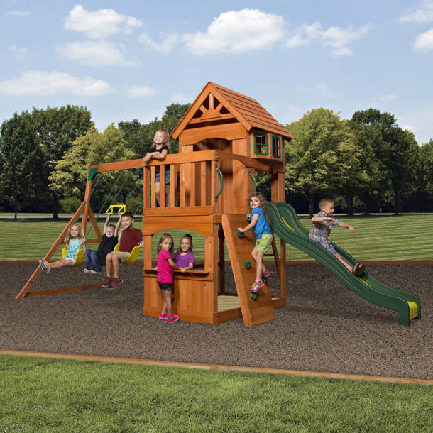 Backyard Discovery Atlantis All Cedar Wooden Swing Set & Reviews Wayfair